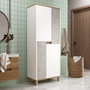 Hanah Home Armario Multiusos Nord - ND15-SW Blanco, Roble y Gris